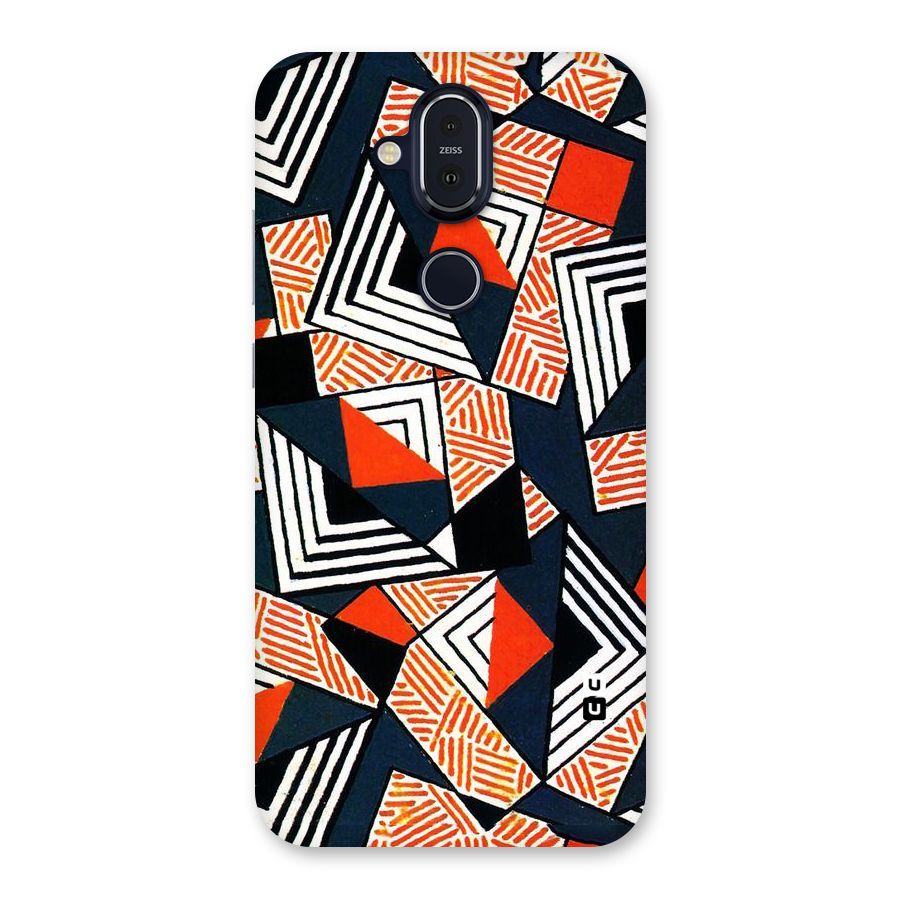 Colored Cuts Pattern Back Case for Nokia 8.1