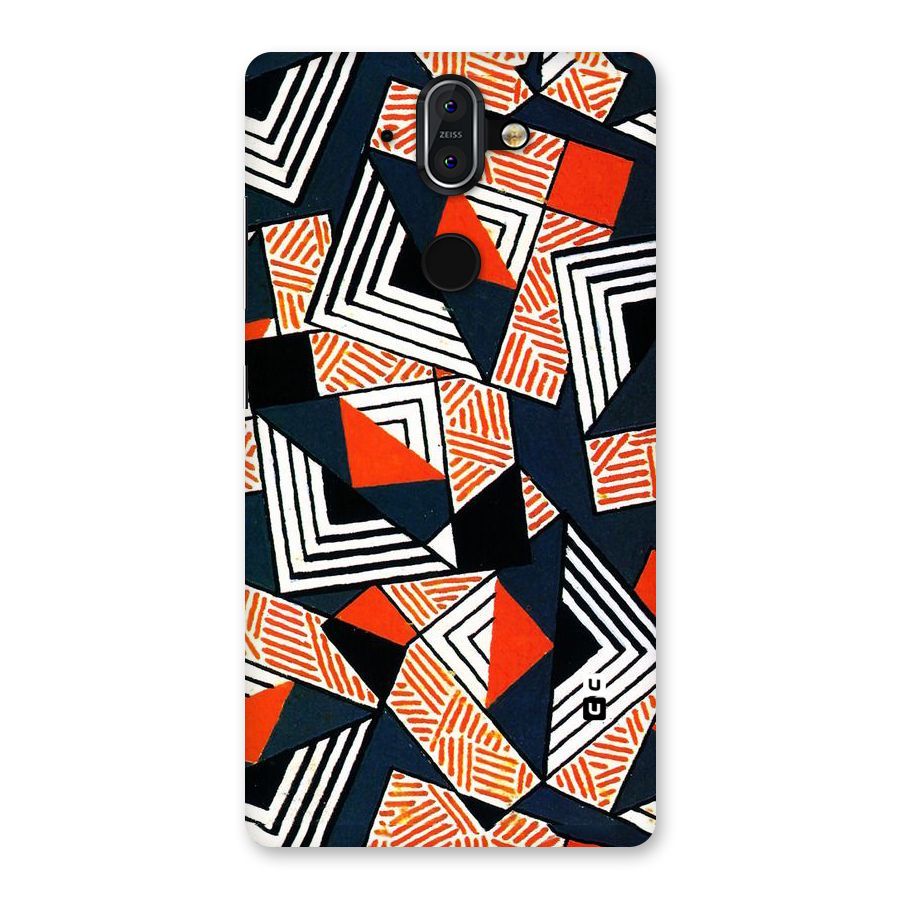 Colored Cuts Pattern Back Case for Nokia 8 Sirocco