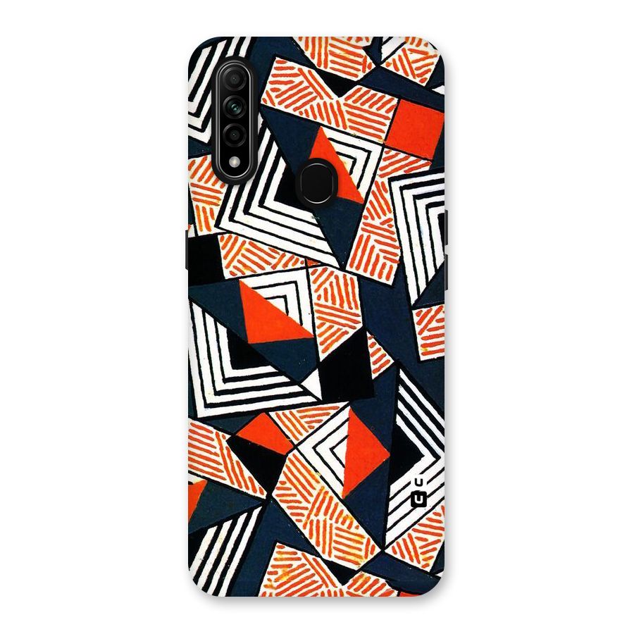 Colored Cuts Pattern Back Case for Oppo A31
