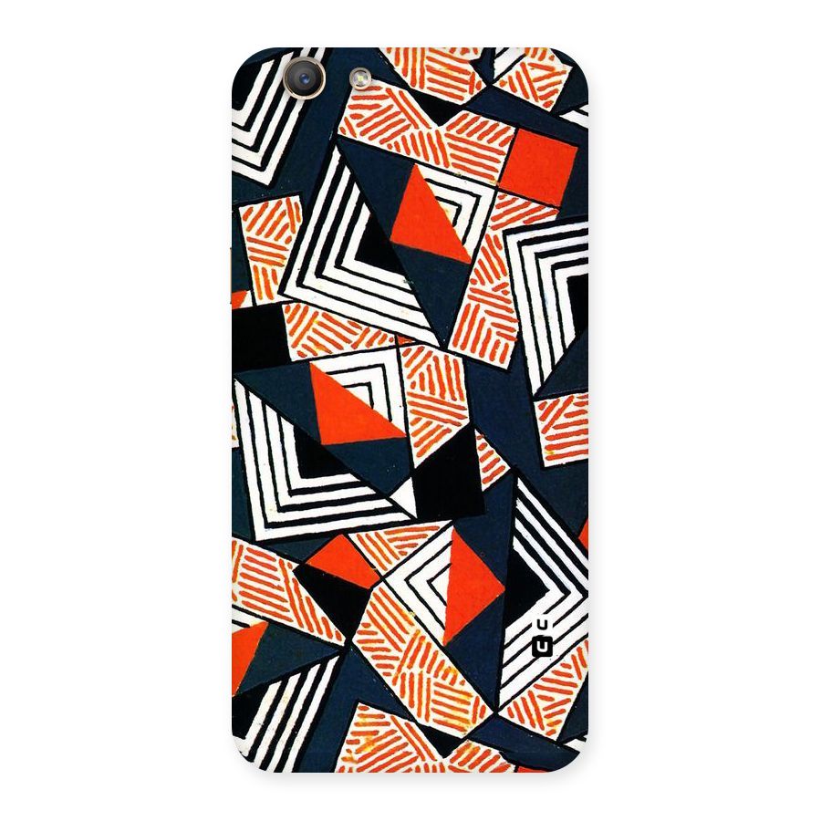 Colored Cuts Pattern Back Case for Oppo A59