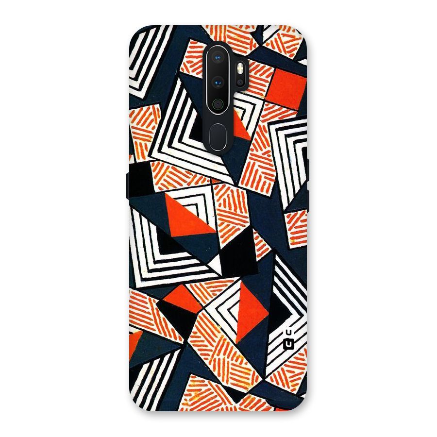 Colored Cuts Pattern Back Case for Oppo A5 (2020)