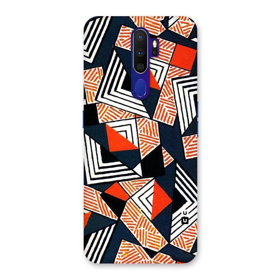 Colored Cuts Pattern Back Case for Oppo A9 (2020)