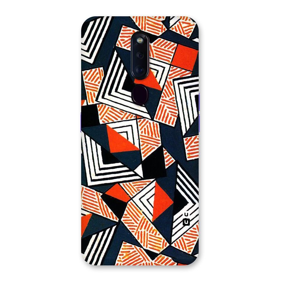 Colored Cuts Pattern Back Case for Oppo F11 Pro