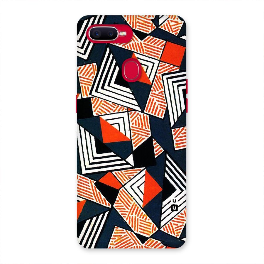 Colored Cuts Pattern Back Case for Oppo F9 Pro