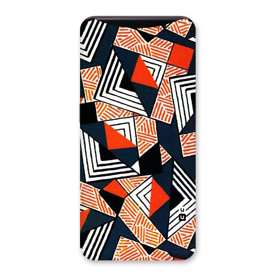 Colored Cuts Pattern Back Case for Oppo Find X