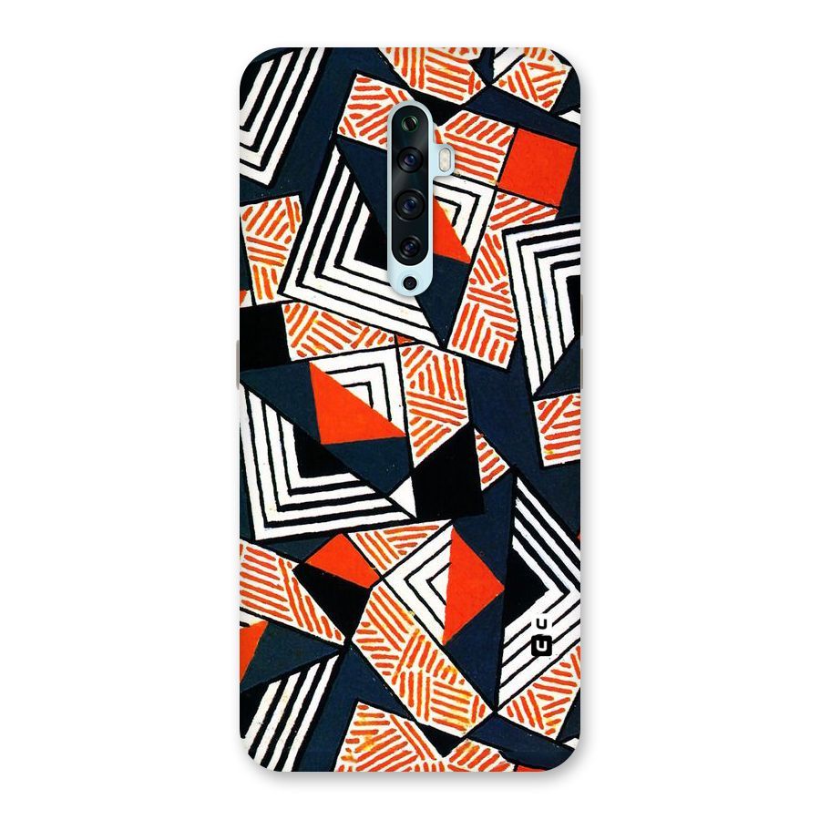 Colored Cuts Pattern Back Case for Oppo Reno2 F