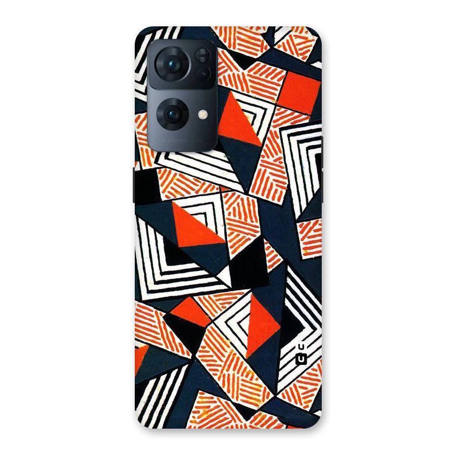 Colored Cuts Pattern Back Case for Oppo Reno7 Pro 5G