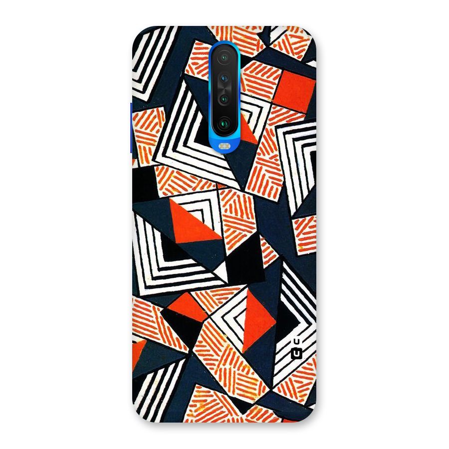 Colored Cuts Pattern Back Case for Poco X2