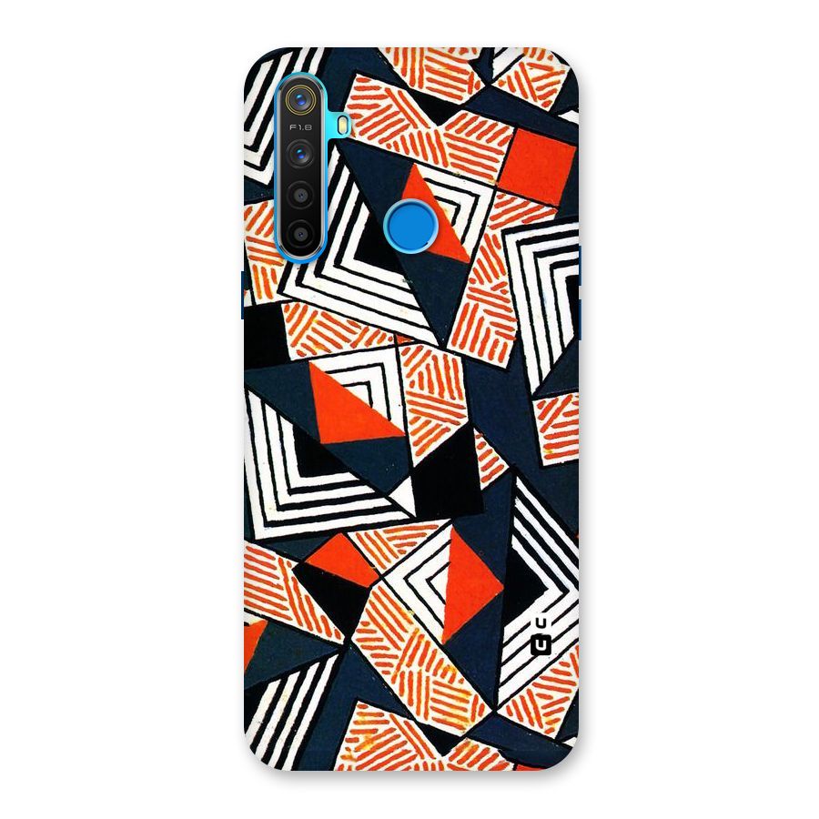 Colored Cuts Pattern Back Case for Realme 5