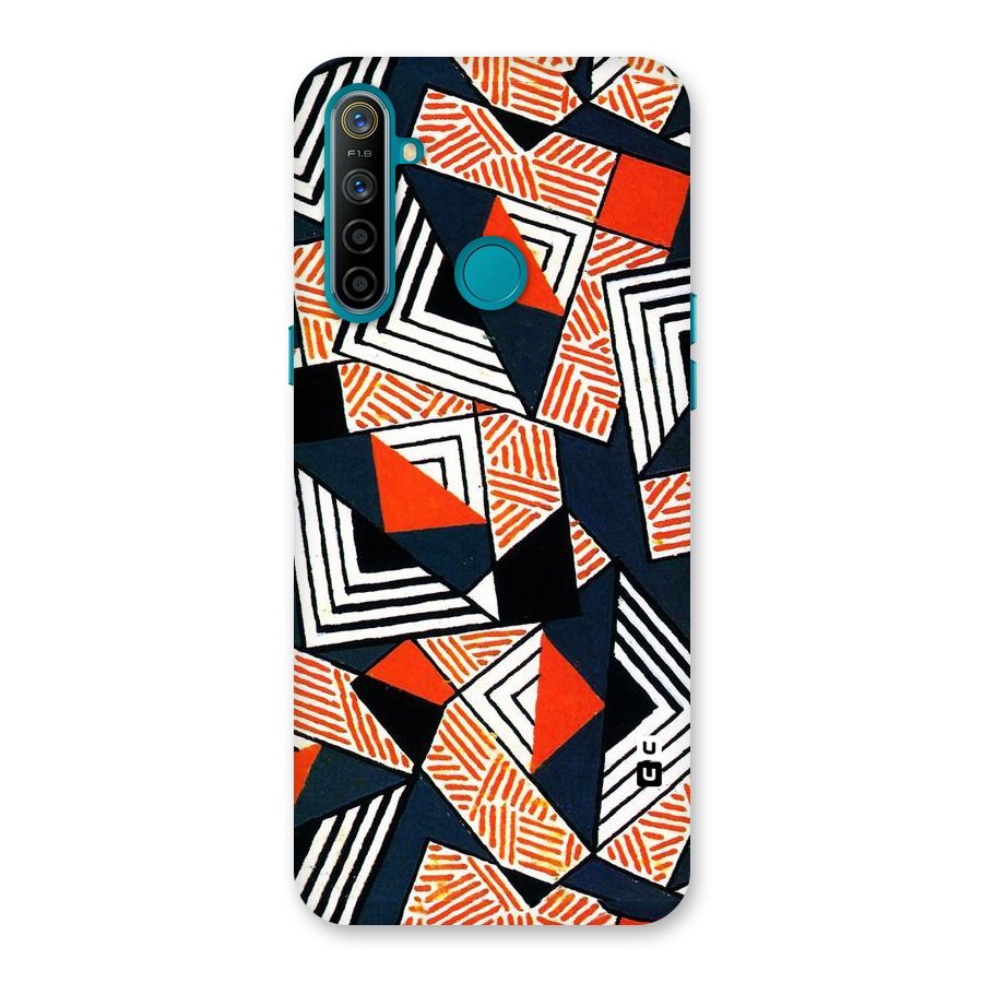 Colored Cuts Pattern Back Case for Realme 5i