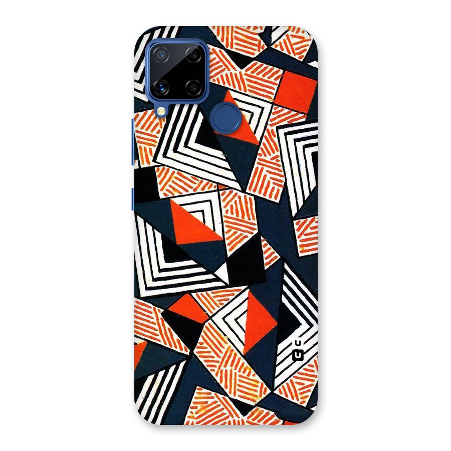 Colored Cuts Pattern Back Case for Realme C12