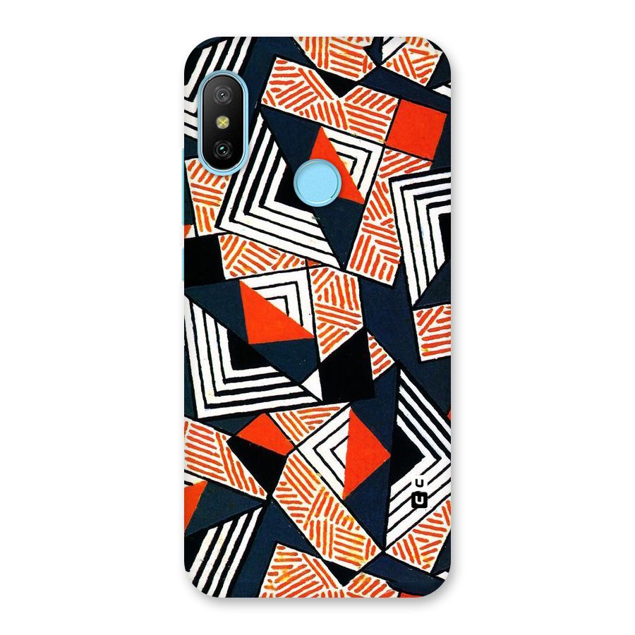 Colored Cuts Pattern Back Case for Redmi 6 Pro
