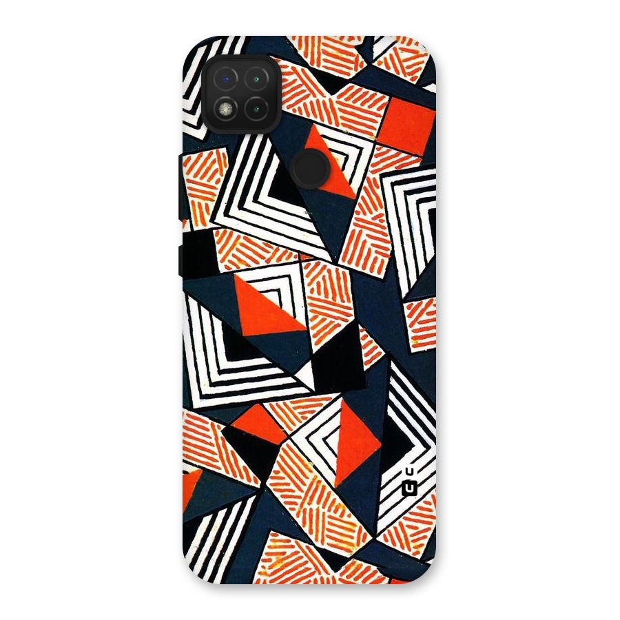 Colored Cuts Pattern Back Case for Redmi 9