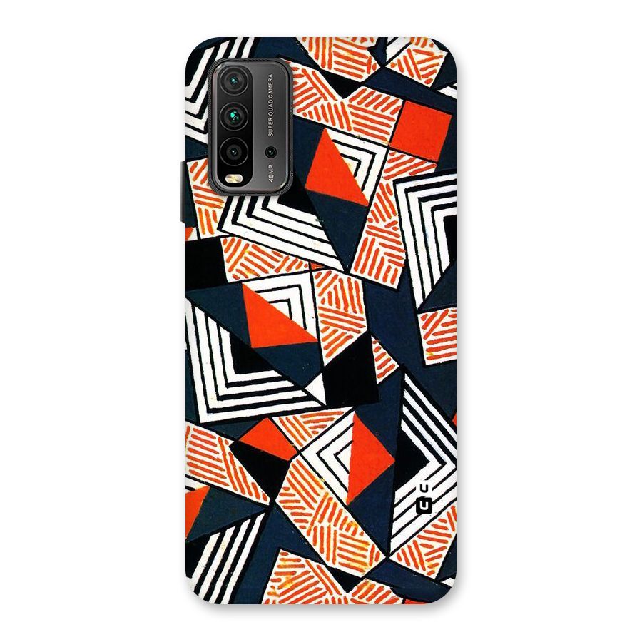 Colored Cuts Pattern Back Case for Redmi 9 Power