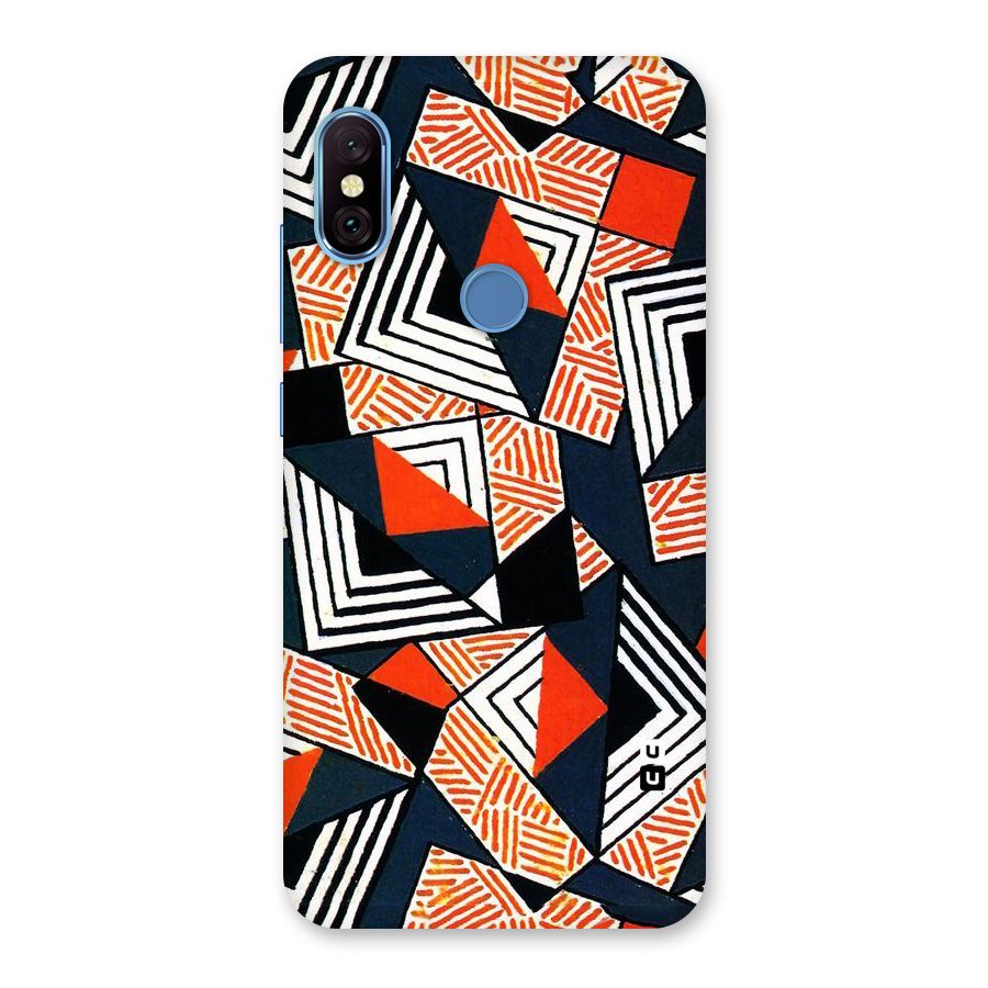 Colored Cuts Pattern Back Case for Redmi Note 6 Pro