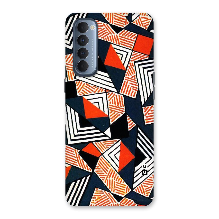Colored Cuts Pattern Back Case for Reno4 Pro