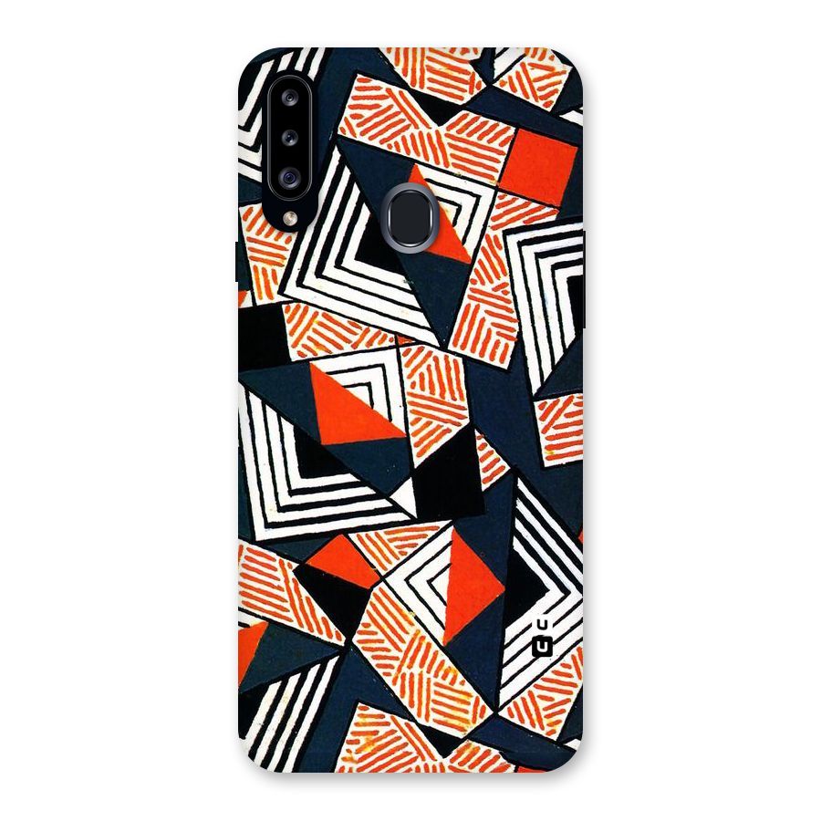 Colored Cuts Pattern Back Case for Samsung Galaxy A20s