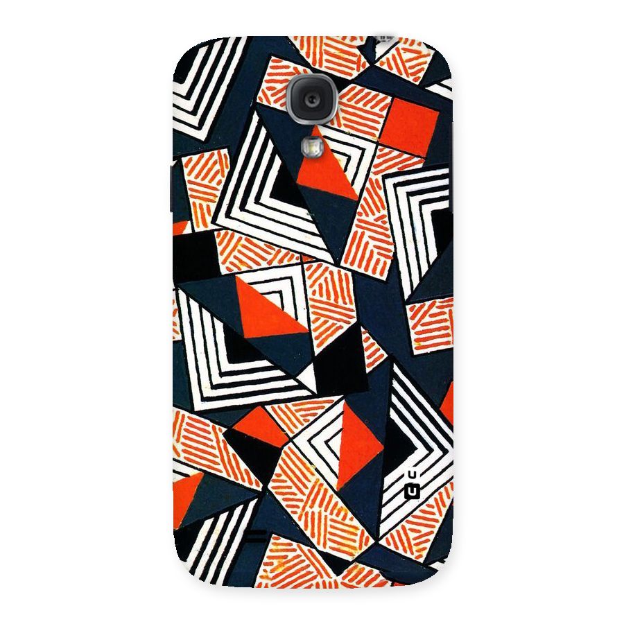 Colored Cuts Pattern Back Case for Samsung Galaxy S4