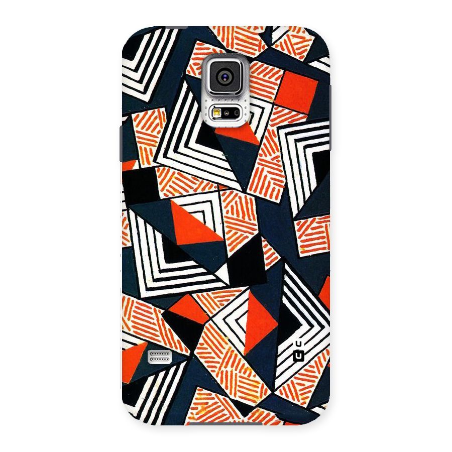 Colored Cuts Pattern Back Case for Samsung Galaxy S5