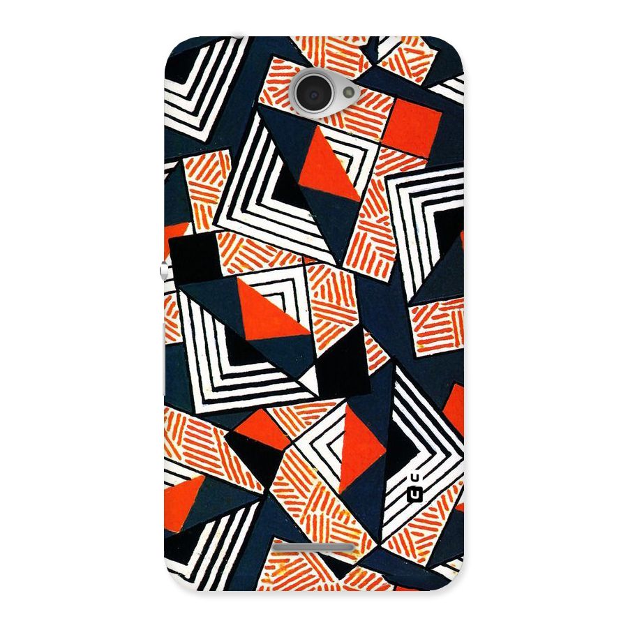 Colored Cuts Pattern Back Case for Sony Xperia E4