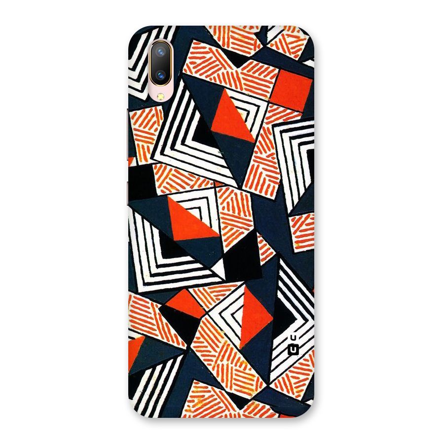 Colored Cuts Pattern Back Case for Vivo V11 Pro