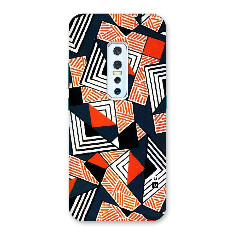 Colored Cuts Pattern Back Case for Vivo V17 Pro
