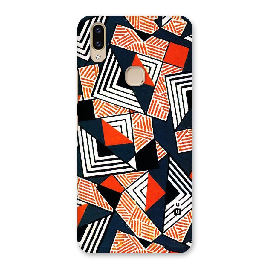 Colored Cuts Pattern Back Case for Vivo V9 Youth