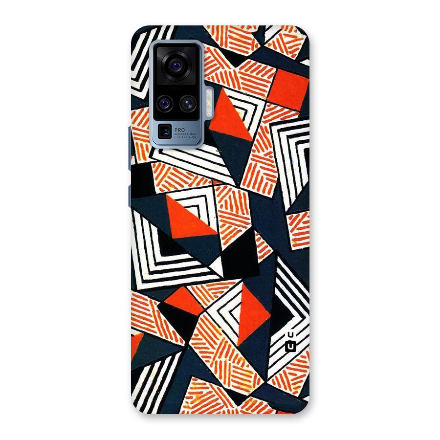Colored Cuts Pattern Back Case for Vivo X50 Pro