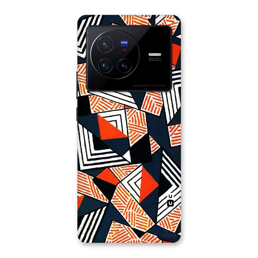 Colored Cuts Pattern Back Case for Vivo X80