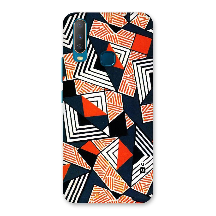Colored Cuts Pattern Back Case for Vivo Y15