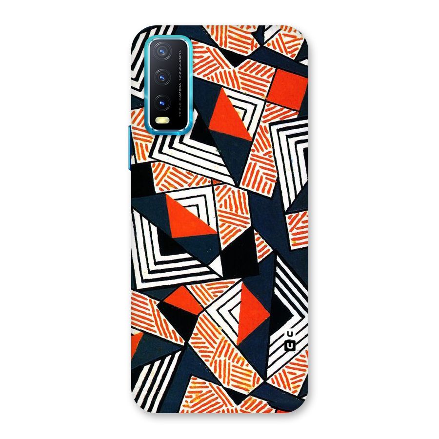 Colored Cuts Pattern Back Case for Vivo Y20G