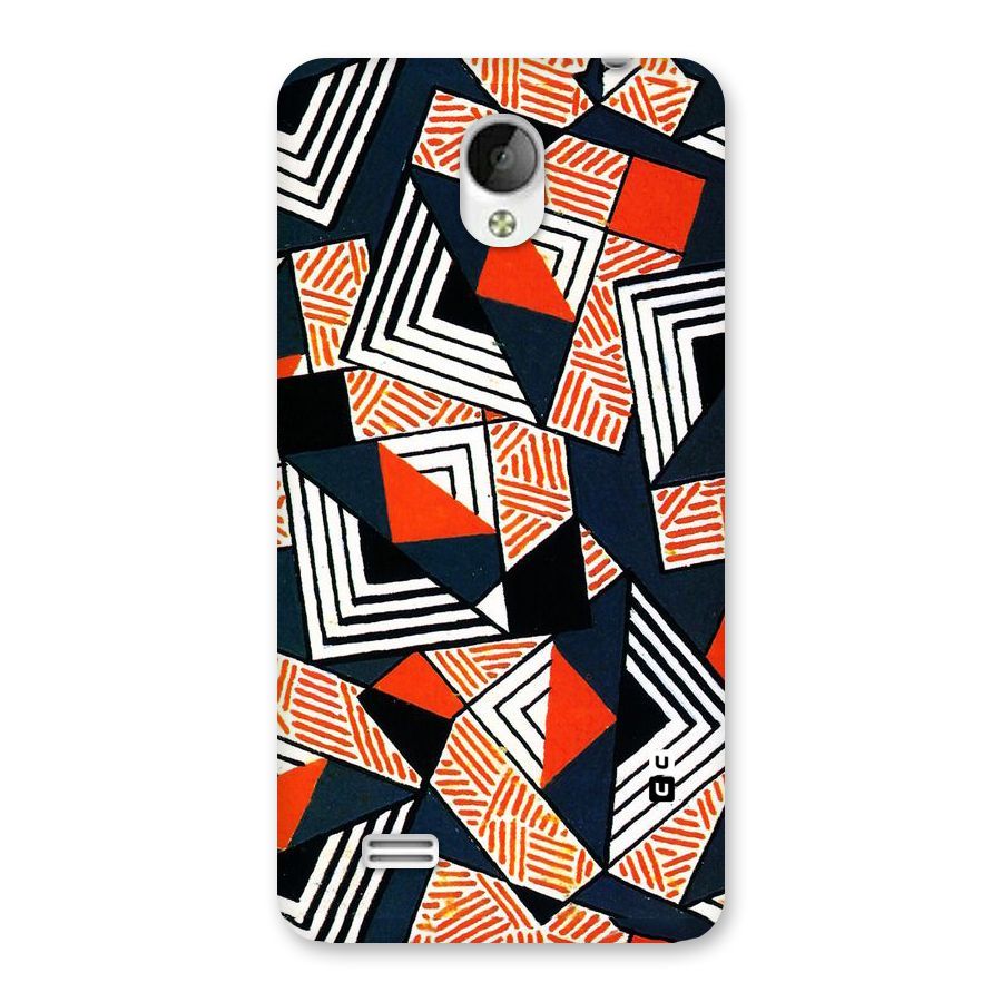 Colored Cuts Pattern Back Case for Vivo Y21