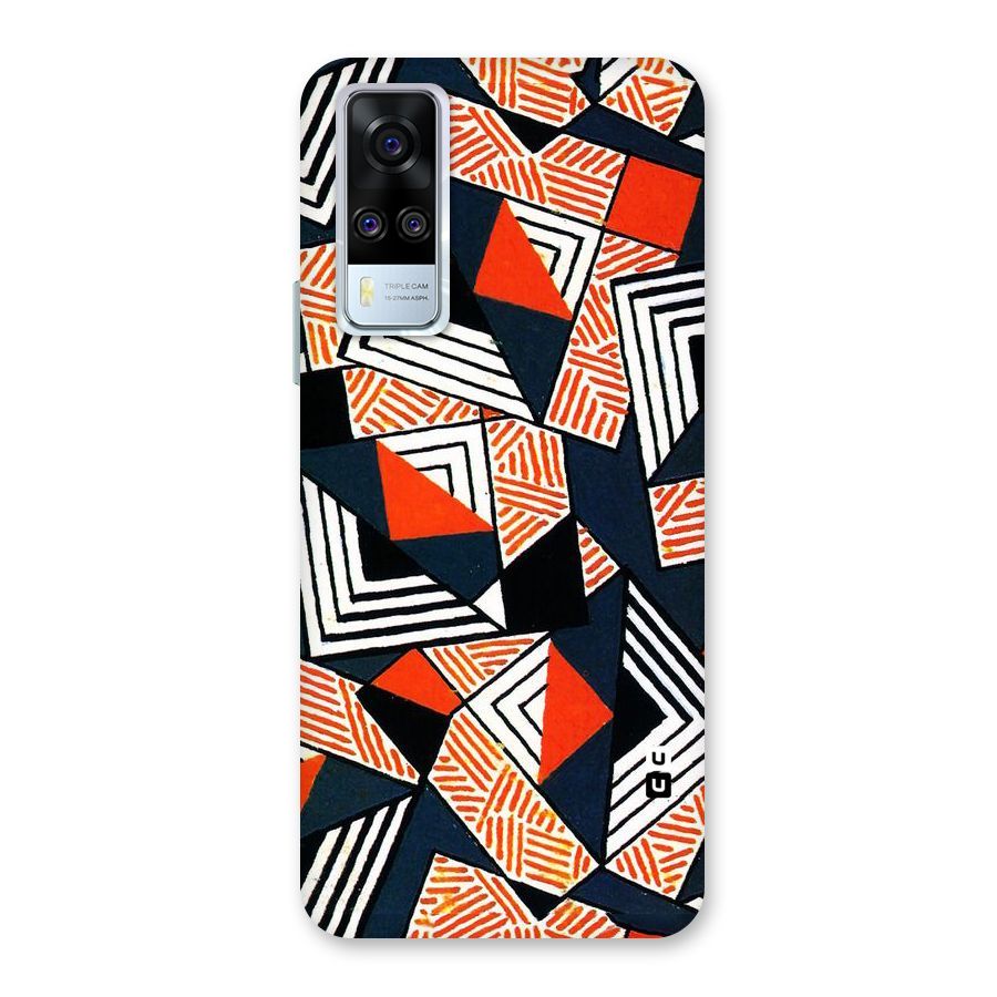 Colored Cuts Pattern Back Case for Vivo Y31