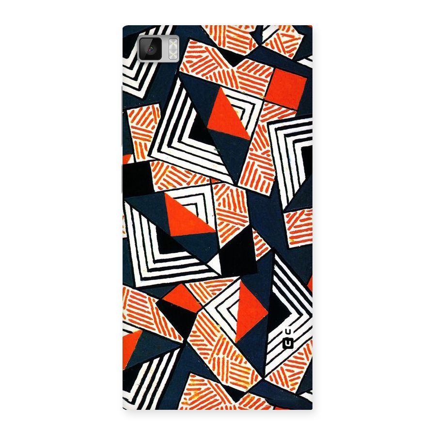 Colored Cuts Pattern Back Case for Xiaomi Mi3