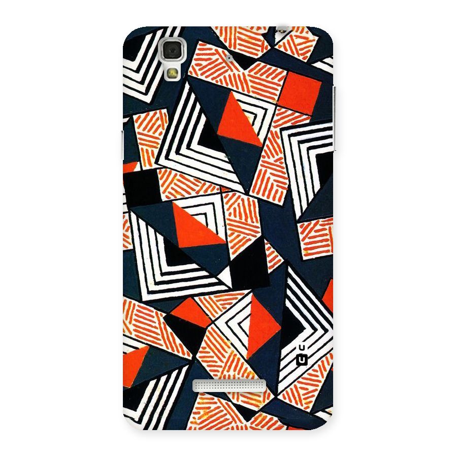 Colored Cuts Pattern Back Case for YU Yureka Plus