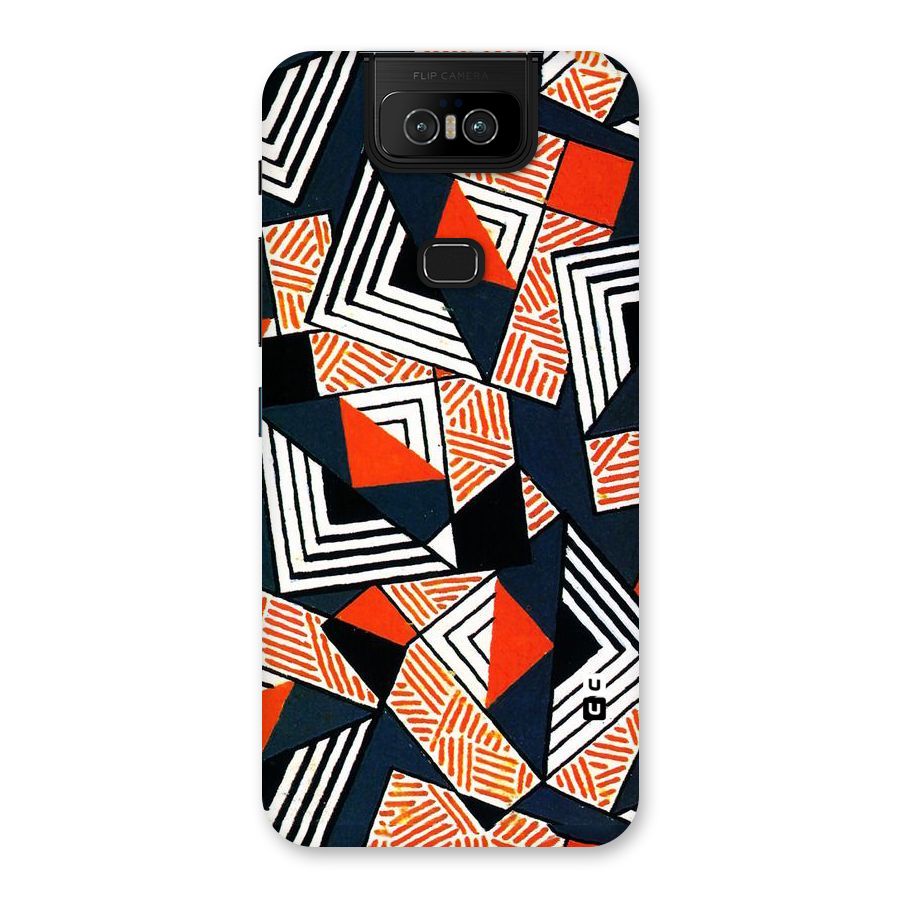 Colored Cuts Pattern Back Case for Zenfone 6z