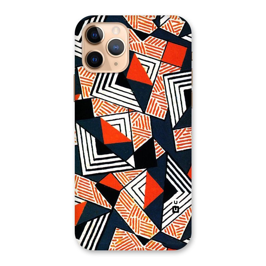 Colored Cuts Pattern Back Case for iPhone 11 Pro