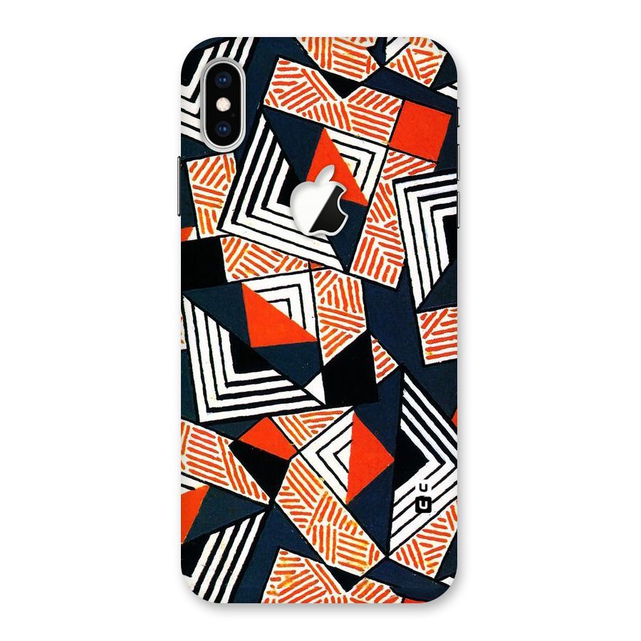 Colored Cuts Pattern Back Case for iPhone XS Max Apple Cut