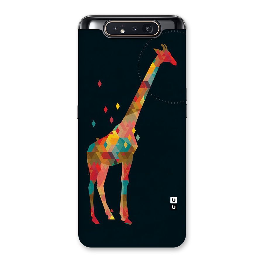 Colored Giraffe Back Case for Galaxy A80
