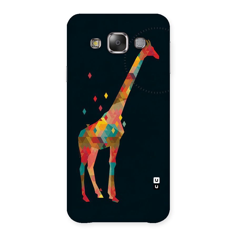 Colored Giraffe Back Case for Galaxy E7