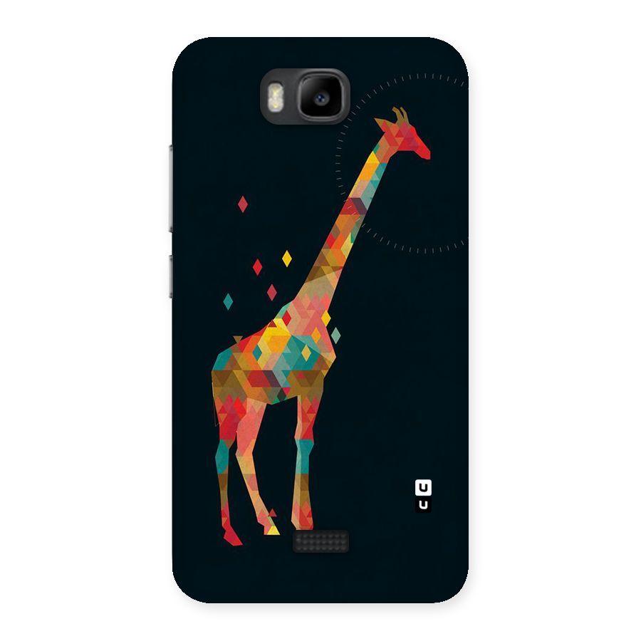 Colored Giraffe Back Case for Honor Bee