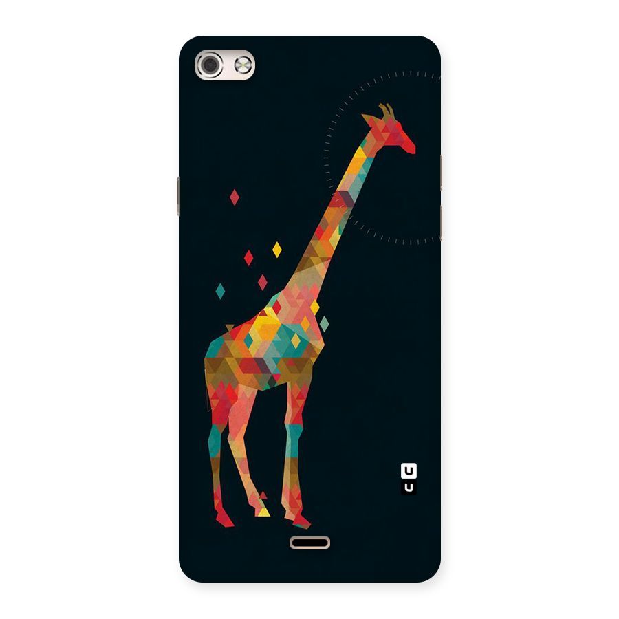 Colored Giraffe Back Case for Micromax Canvas Silver 5