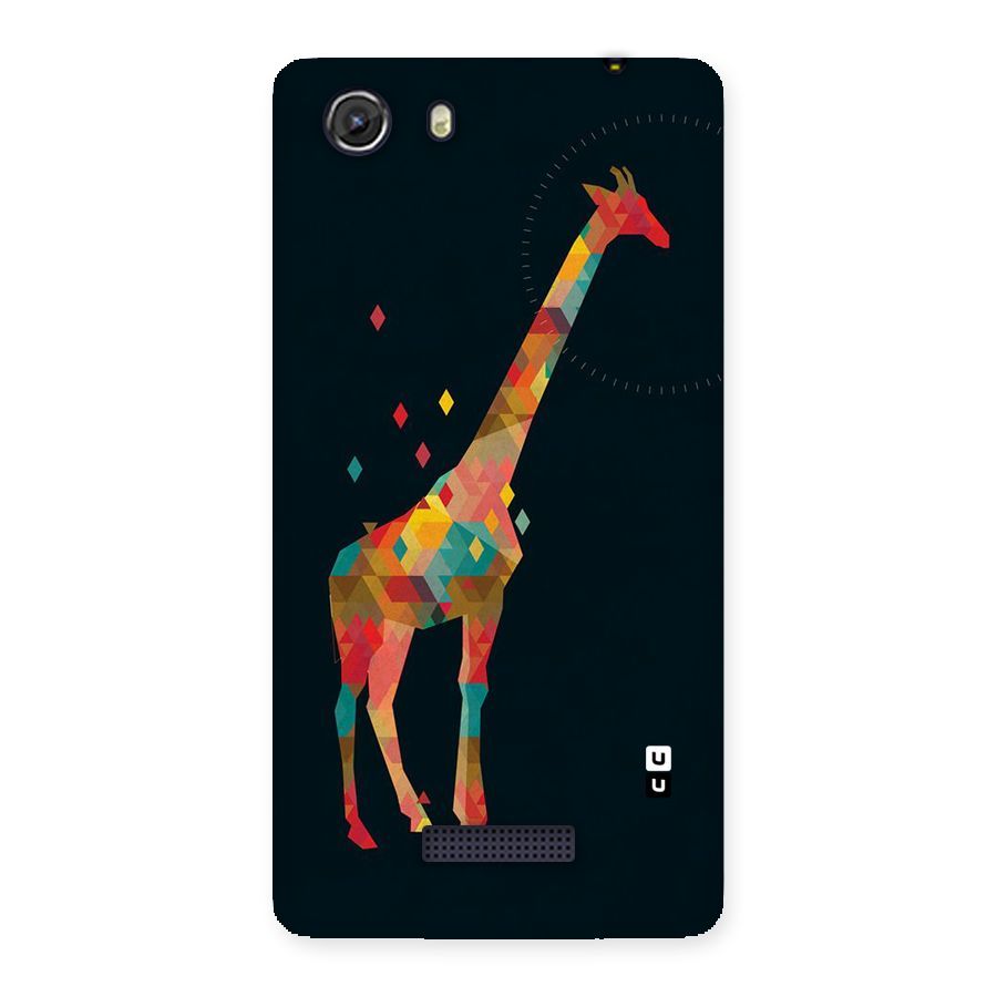 Colored Giraffe Back Case for Micromax Unite 3