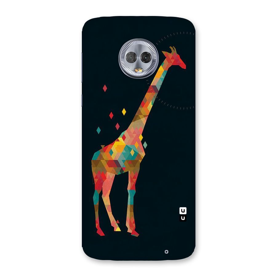 Colored Giraffe Back Case for Moto G6 Plus