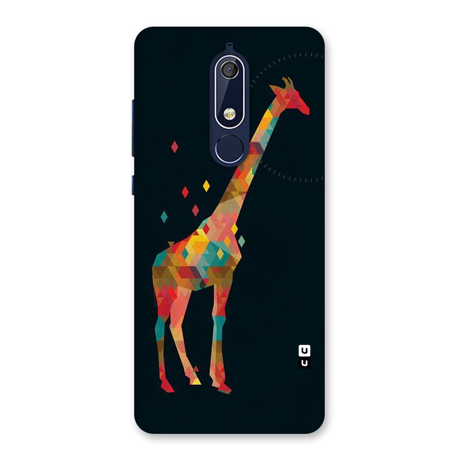 Colored Giraffe Back Case for Nokia 5.1