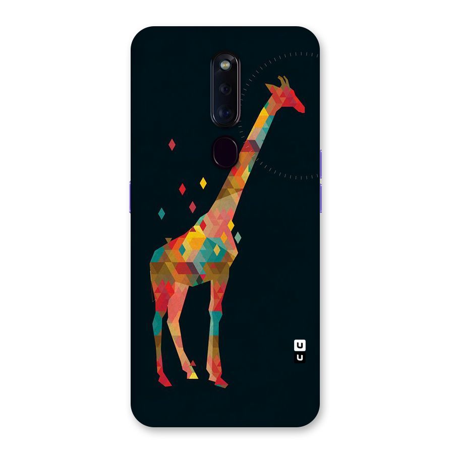 Colored Giraffe Back Case for Oppo F11 Pro