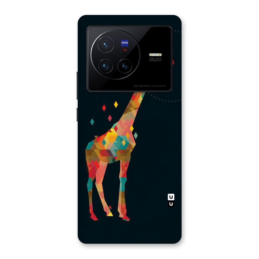 Colored Giraffe Back Case for Vivo X80