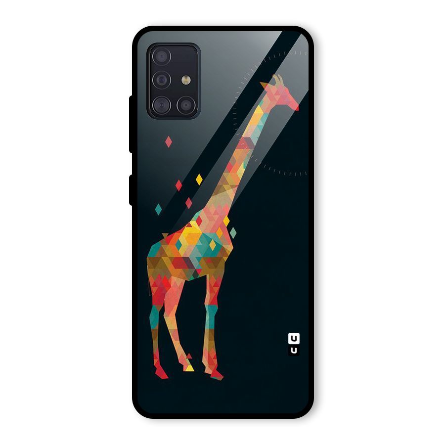 Colored Giraffe Glass Back Case for Galaxy A51