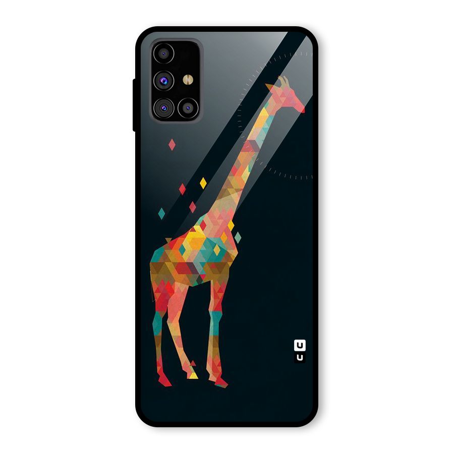 Colored Giraffe Glass Back Case for Galaxy M31s