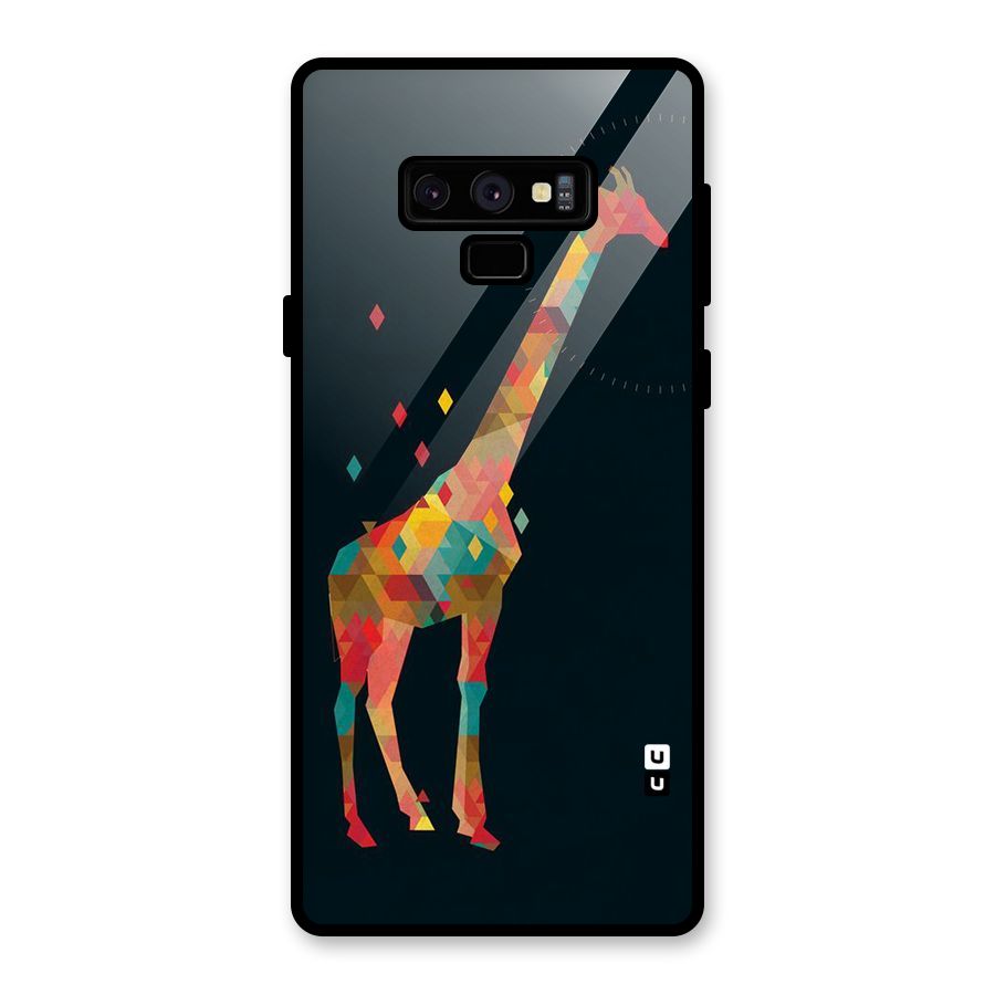 Colored Giraffe Glass Back Case for Galaxy Note 9